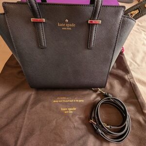 Kate Spade Black Leather Tote Bag